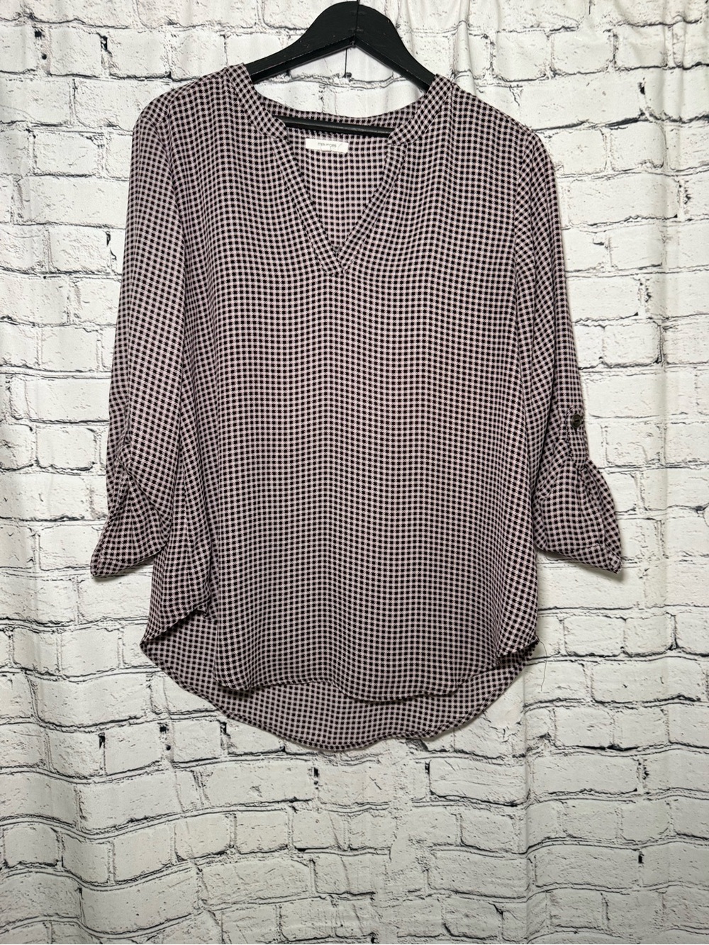 Maurice’s. Checkered tunic. Size M